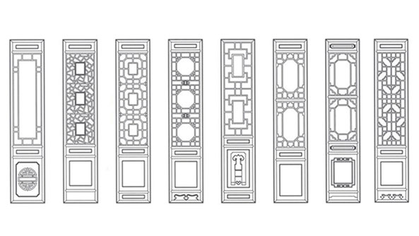 石家庄喜迎门中式花格CAD设计图样式大全